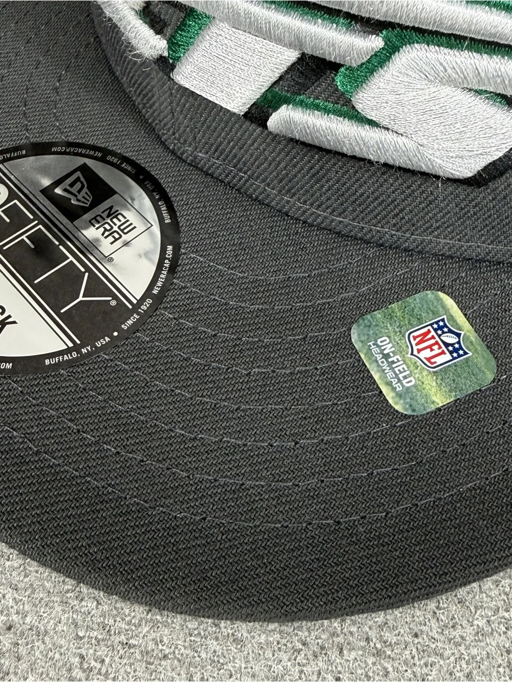 New York Jets Hat Era 9Fifty NFL Draft Snapback Graphite Side Patch A-Frame Flat